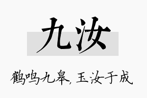 九汝名字的寓意及含义