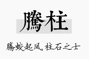 腾柱名字的寓意及含义