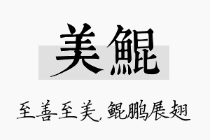 美鲲名字的寓意及含义