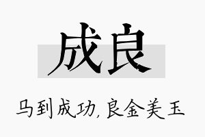 成良名字的寓意及含义