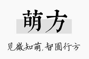 萌方名字的寓意及含义