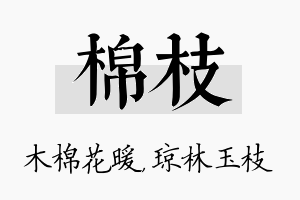 棉枝名字的寓意及含义