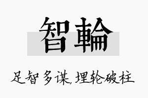 智轮名字的寓意及含义