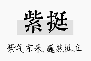 紫挺名字的寓意及含义