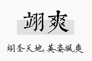 翊爽名字的寓意及含义