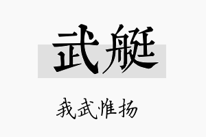 武艇名字的寓意及含义