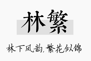 林繁名字的寓意及含义