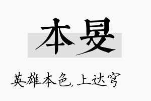 本旻名字的寓意及含义