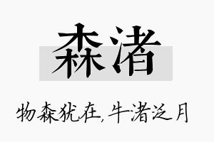 森渚名字的寓意及含义