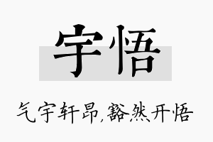 宇悟名字的寓意及含义