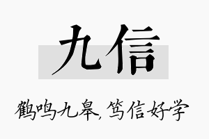 九信名字的寓意及含义