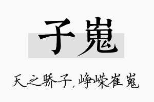 子嵬名字的寓意及含义