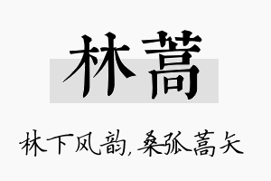 林蒿名字的寓意及含义