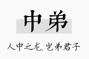 中弟名字的寓意及含义