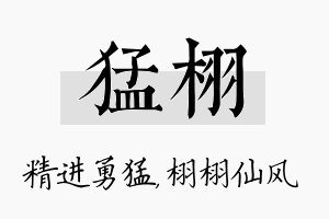 猛栩名字的寓意及含义