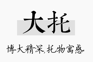 大托名字的寓意及含义