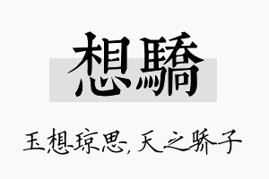 想骄名字的寓意及含义