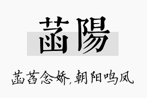 菡阳名字的寓意及含义