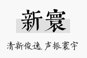 新寰名字的寓意及含义