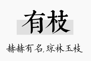 有枝名字的寓意及含义