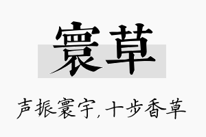 寰草名字的寓意及含义