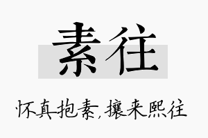 素往名字的寓意及含义