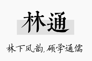 林通名字的寓意及含义