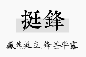 挺锋名字的寓意及含义