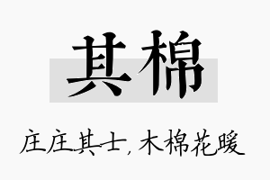 其棉名字的寓意及含义