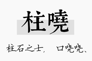 柱哓名字的寓意及含义