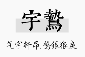 宇鸷名字的寓意及含义