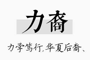 力裔名字的寓意及含义