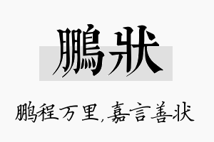 鹏状名字的寓意及含义