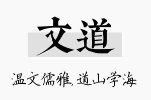 文道名字的寓意及含义