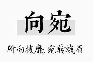 向宛名字的寓意及含义