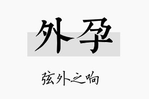 外孕名字的寓意及含义