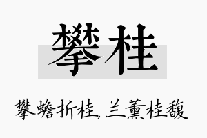 攀桂名字的寓意及含义