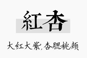 红杏名字的寓意及含义