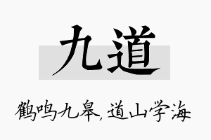 九道名字的寓意及含义