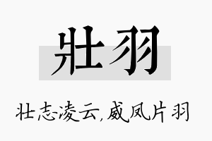 壮羽名字的寓意及含义