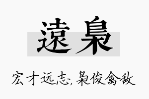 远枭名字的寓意及含义