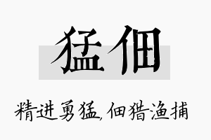 猛佃名字的寓意及含义