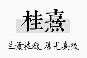 桂熹名字的寓意及含义