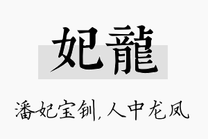 妃龙名字的寓意及含义