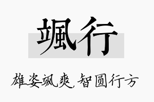 飒行名字的寓意及含义