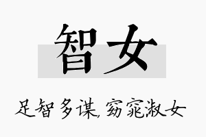 智女名字的寓意及含义