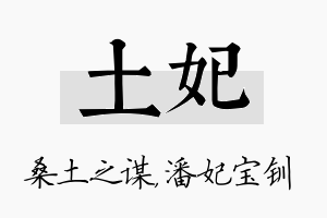 土妃名字的寓意及含义