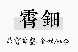 霄钿名字的寓意及含义