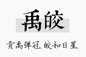 禹皎名字的寓意及含义