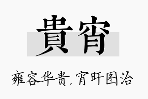 贵宵名字的寓意及含义